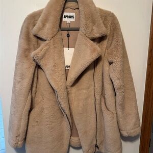 Apparis Women's Cream Teddy Jacket